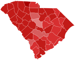 Final results by county:
Loftis
50-60%
60-70%
70-80%
80-90%
>90% 2022 South Carolina State Treasurer election results map by county.svg