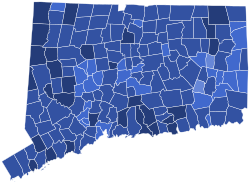 2024 Connecticut Democratic Presidential Primary election by municipality.svg