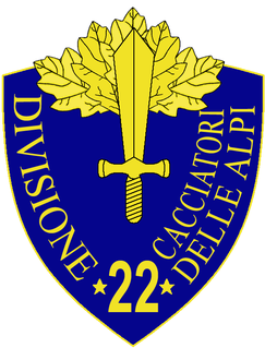 22nd Infantry Division "Cacciatori delle Alpi" Military unit