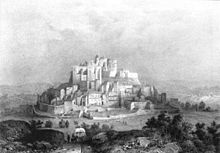 Grignan au XIXe siècle illustré par Victor Cassien (1808 - 1893).