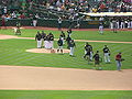 A's celebrate win