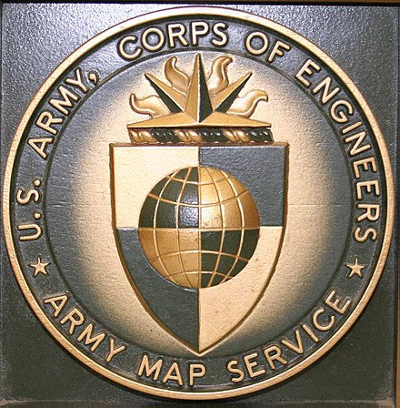 Coat of Arms of the U.S. Army Corps of Engineers, Army Map Service.