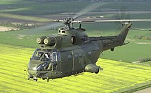 A RAF Puma HC1 in flight, 2012 A Royal Air Force Puma helicopter over the English countryside.jpg