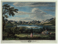 A View of Derwentwater. Towards Borrowdale. A Lake near Keswick in Cumberland (1752), gravure de Chatelain et Ravenet.