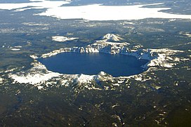 Crater Lake fills the caldera of Mount Mazama