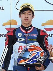 Ai Ogura (pictured in 2018) finished second in his second season in the Moto2 class. Ai Ogura CEV Valencia II 2018.jpg