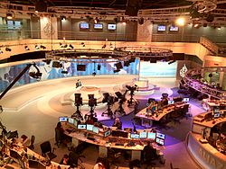Al Jazeera English newsroom, 2011 Al Jazeera English Newsdesk.jpg