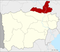 Ubicación del distrito en la provincia de Ratchaburi