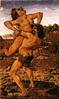 安東尼奧·德爾·波拉約洛的《赫拉克勒斯與安泰俄斯（英语：Hercules slaying Antaeus）》，16 × 9 cm，約繪於1475年，1963年始藏[37]