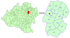 Poziția localității Arancón