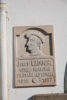 Commemorative plaque for Joseph Ladouche