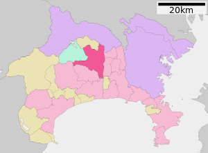 Lage Atsugis in der Präfektur