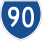 State Route 90 marker