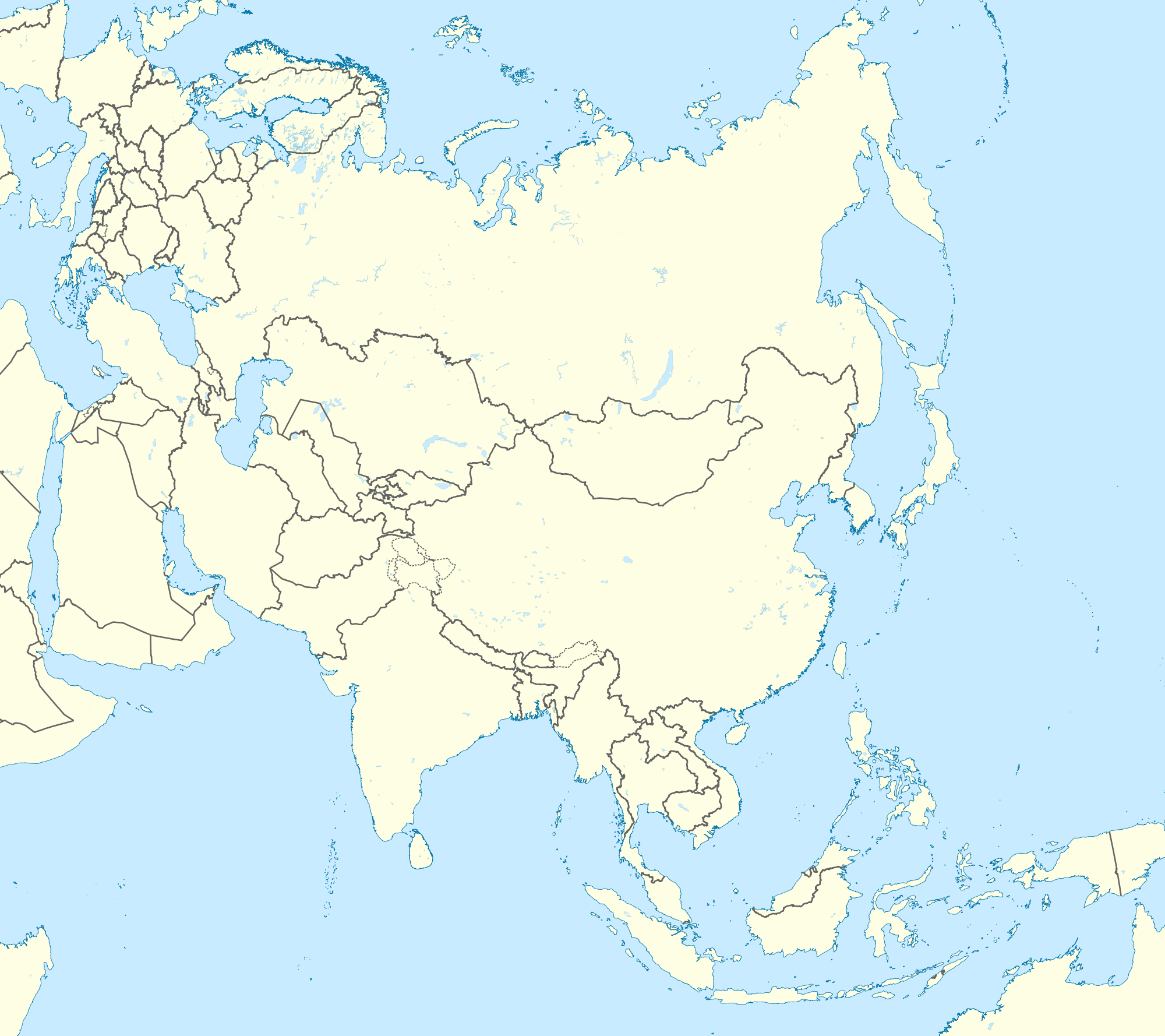 Asia Rivers Map