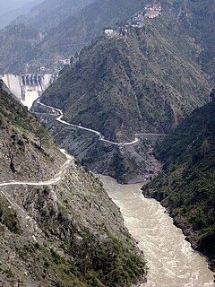 Baglihar Dam Dam in Ramban district, Jammu and Kashmir, India