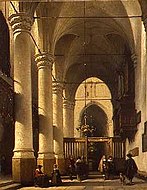 Bosboom, 1870: 'Interieur van de Bakenesserkerk', olieverfschilderij