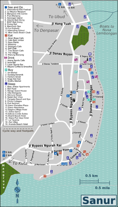 Map of Sanur