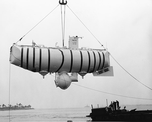 January 23, 1960: The bathyscaphe Trieste descends seven miles to the ocean floor