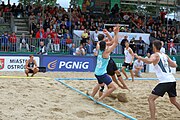 Deutsch: Beachhandball Europameisterschaften 2019 (Beach handball Euro); Tag 6: 7. Juli 2019 – Männerfinale, Dänemark-Norwegen 2:0 (25:18, 19:16) English: Beach handball Euro; Day 6: 7 July 2019 – Men's Final – Denmark-Norway 2:0 (25:18, 19:16)