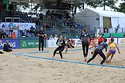 Deutsch: Beachhandball Europameisterschaften 2019 (Beach handball Euro); Tag 3: 4. Juli 2019 – Frauen, Hauptrunde Gruppe II, Deutschland-Spanien 1:2 (18:24, 24:14, 8:9) English: Beach handball Euro; Day 3: 4 July 2019 – Women Main Round Group II – Germany-Spain 1:2 (18:24, 24:14, 8:9)