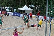 Deutsch: Beachhandball Europameisterschaften 2019 (Beach handball Euro); Tag 2: 3. Juli 2019 – Männer, Vorrunde Gruppe C, Nordmazedonien-Schweiz 0:2 (13:22, 18:19) English: Beach handball Euro; Day 2: 3 July 2019 – Women Preliminary Round Group A – Men Preliminary Round Group C – North Macedonia-Switzerland 0:2 (13:22, 18:19)