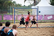 Deutsch: Beachhandball bei den Olympischen Jugendspielen 2018; Tag 6, 12. Oktober 2018; Jungen, Platzierungssspiel Ränge 9-10 – Chinese Taipei (Taiwan)-Uruguay 2:1 English: Beach handball at the 2018 Summer Youth Olympics at 12 October 2018 – Boy's Placement Match 9-10 – Chinese Taipei (Taiwan)-Uruguay 2:1