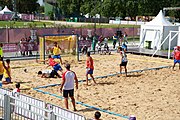 Deutsch: Beachhandball bei den Olympischen Jugendspielen 2018; Tag 3, 9. Oktober 2018; Jungs, Vorrunde, Gruppe A - Ungarn-Thailand 2:1 English: Beach handball at the 2018 Summer Youth Olympics at 9 October 2018 – Girls Preliminary Round Group A‎ – Hungary-Thailand 2:1