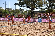 Deutsch: Bachhandball bei den Olympischen Jugendspielen 2018; Tag 3, 9. Oktober 2018; Mädchen, Vorrunde, Gruppe A - Russland-Amerikanisch Samoa 2:0 English: Beach handball at the 2018 Summer Youth Olympics at 9 October 2018 – Girls Preliminary Round Group A‎ – Russia-American Samoa 2:0