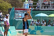 Deutsch: Beachvolleyball bei den Olympischen Jugendspielen 2018; Tag 11, 17. Oktober 2018; Jungen, Spiel um Platz 3 – Argentinien-Ungarn 2:0 (21–15/21–15) English: Beach volleyball at the 2018 Summer Youth Olympics at 17 October 2018 – Bronze Medal Match – Argentina-Hungary 2:0 (21–15/21–15)