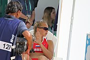 Deutsch: Beachvolleyball bei den Olympischen Jugendspielen 2018; Tag 11, 17. Oktober 2018; Mädchen, Finale – Italien (Claudia Scampoli & Nicol Bertozzi)- Russland (Maria Woronina & Maria Botscharow) 0:2 (19–21/19–21) English: Beach volleyball at the 2018 Summer Youth Olympics at 17 October 2018 – Girls Final – Italy (Claudia Scampoli & Nicol Bertozzi) - Russia (Maria Voronina & Maria Bocharova) 0:2 (19–21/19–21)