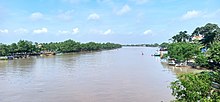 Bến Tre River as viewed from Bến Tre Bridge