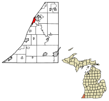 Location of St. Joseph, Michigan