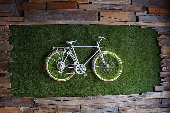 Bicycles decoration on the wall