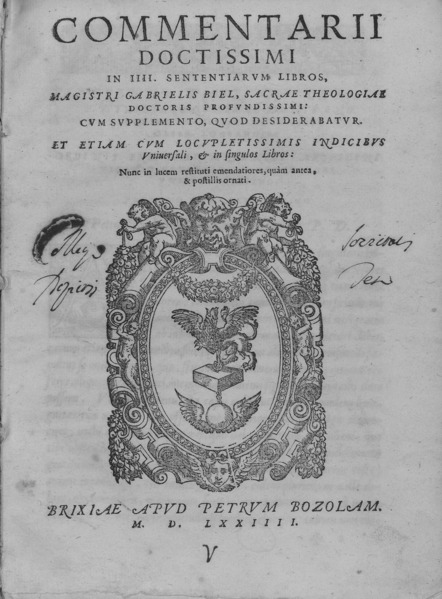 File:Biel - Commentarii doctissimi in 4. Sententiarum libros, 1574 - 4574423.tif