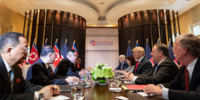 Bilateral meeting with respective delegations during the DPRK–USA Singapore Summit