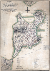 Karte von Boston im Jahre 1775