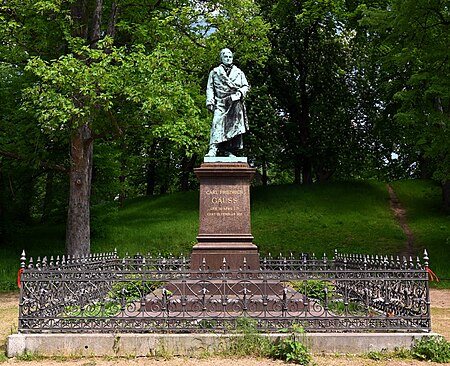 Braunschweig Gauss Denkmal Gesamtansicht 2023 (Brunswyk)