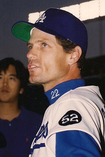 Butler with the Dodgers on April 14, 1993