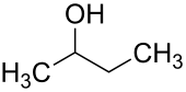 Structural formula of 2-butanol