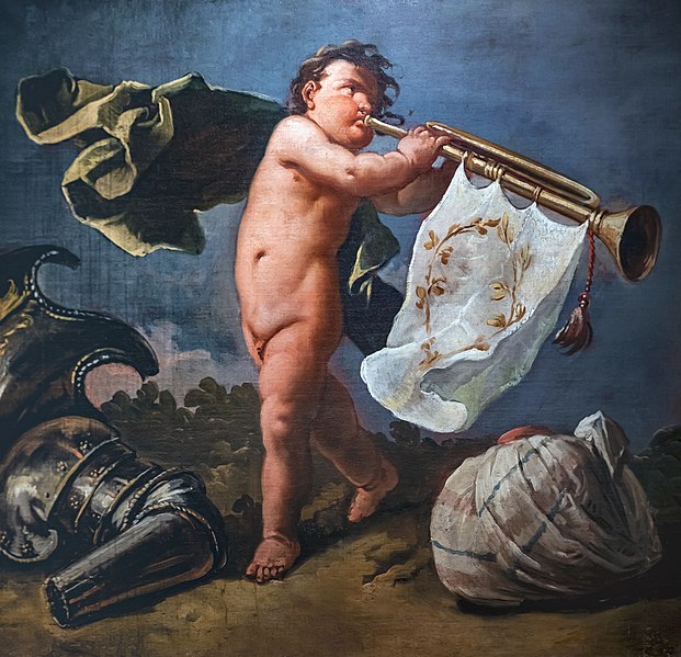 File:Ca' Rezzonico - Putto con la tromba di guerra (Inv.162) - Gaspare Diziani.jpg