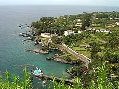 The hamlet of Caloura, as seen from the Pisão Outlook