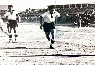 Lebanese forward Camille Cordahi during the 1940 match against Mandatory Palestine