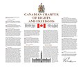 Image 32A copy of the Canadian Charter of Rights and Freedoms (from Culture of Canada)