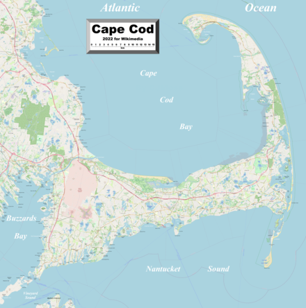 Detailed map of Cape Cod/Barnstable County
