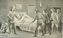 Rocheblave and his wife were captured while in bed. (Illustration by Edward Mason 1895) Capture of Rocheblave.jpg