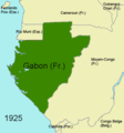 Mapa de Gabón en 1925