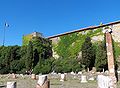 Il Castello di San Giusto visto dalla Basilica Forense Romana(II sec d.C.)