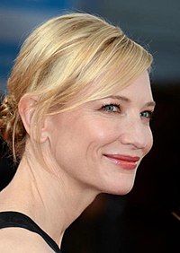 A photograph of Blanchett at the 2013 Deauville American Film Festival