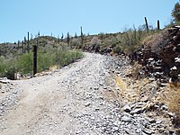 The Stoneman Military Trail" in the Black Mountains Cave Creek-Stoneman Military Trail-Black Mountains-1865.jpg