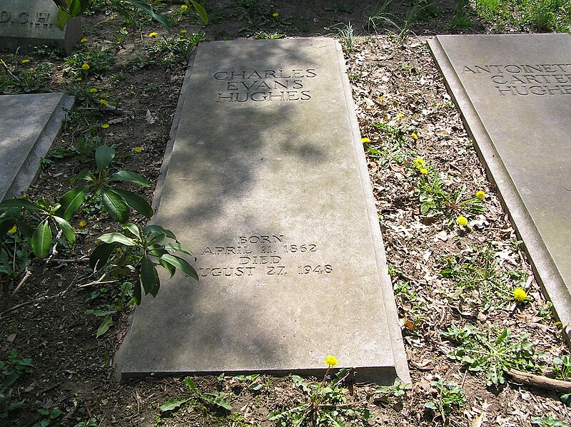 File:Charles Evans Hughes Headstone.JPG